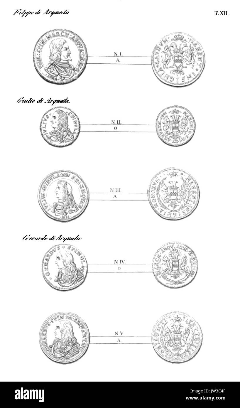 Monete e medaglie degli Spinola tav XII Banque D'Images