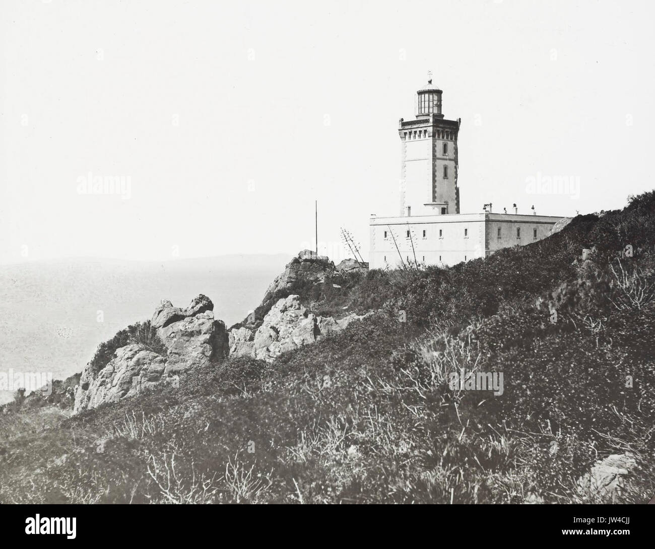 Le phare du cap Spartel Washington Wilson Banque D'Images