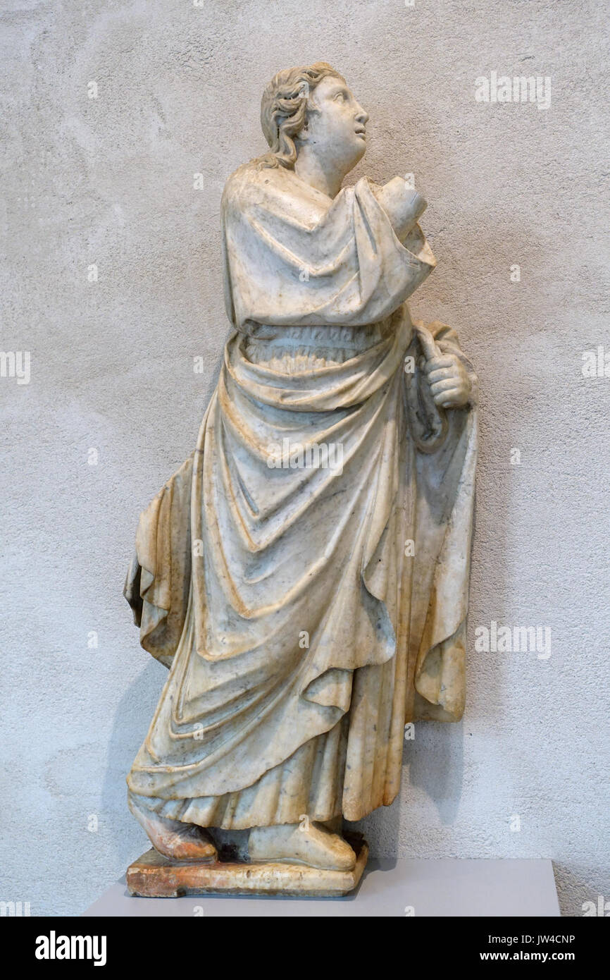 Angel par Arnolfo di Cambio, l'Italie, à partir de la façade de la cathédrale de Florence, c 1294 1302, le marbre Fogg Art Museum, Harvard University DSC00957 Banque D'Images