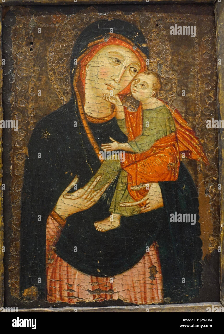 La Vierge et l'enfant, cercle de Cenni di Pepo, appelée Cimabue, Italie, c 1295, tempera sur panneau, Fogg Art Museum, Harvard University DSC01009 Banque D'Images