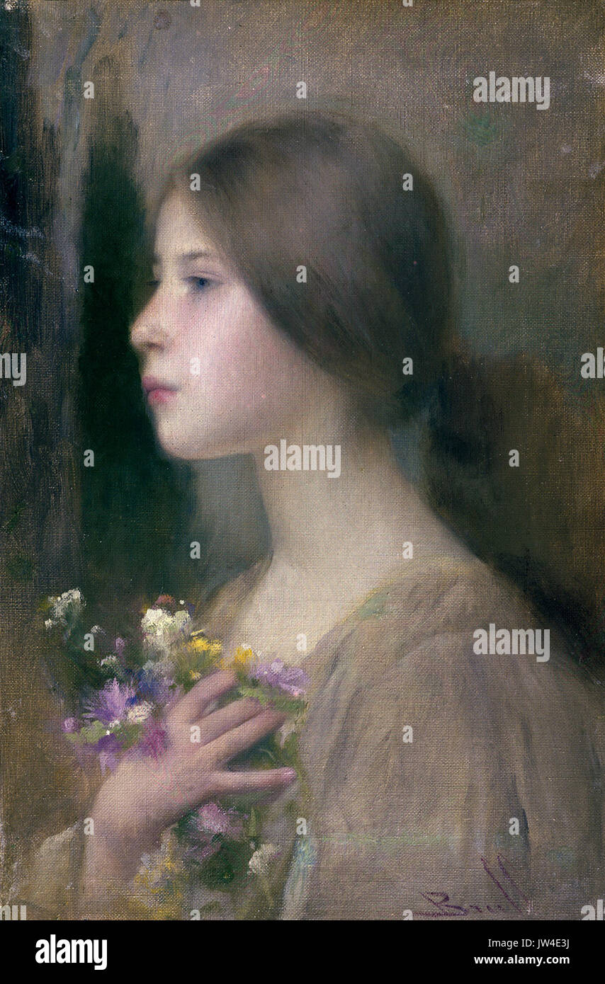 Jove Joan Brull je Vinyoles (1863 1912) Banque D'Images