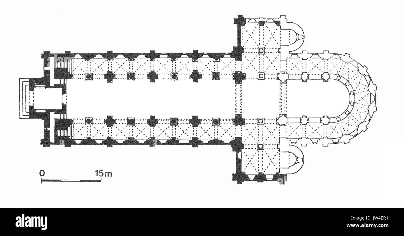 Grundriss de Jumièges Banque D'Images