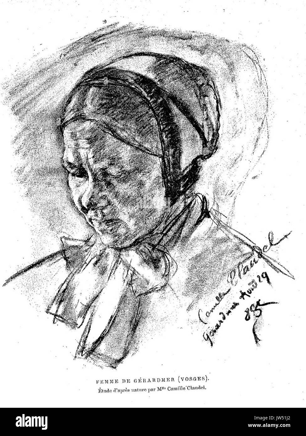 Camille Claudel dessin 01 Banque D'Images