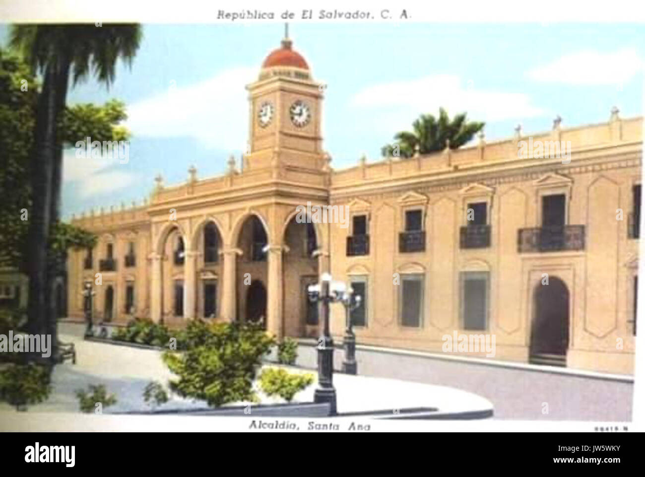 Santa Ana Palacio Municipal 1940 Banque D'Images