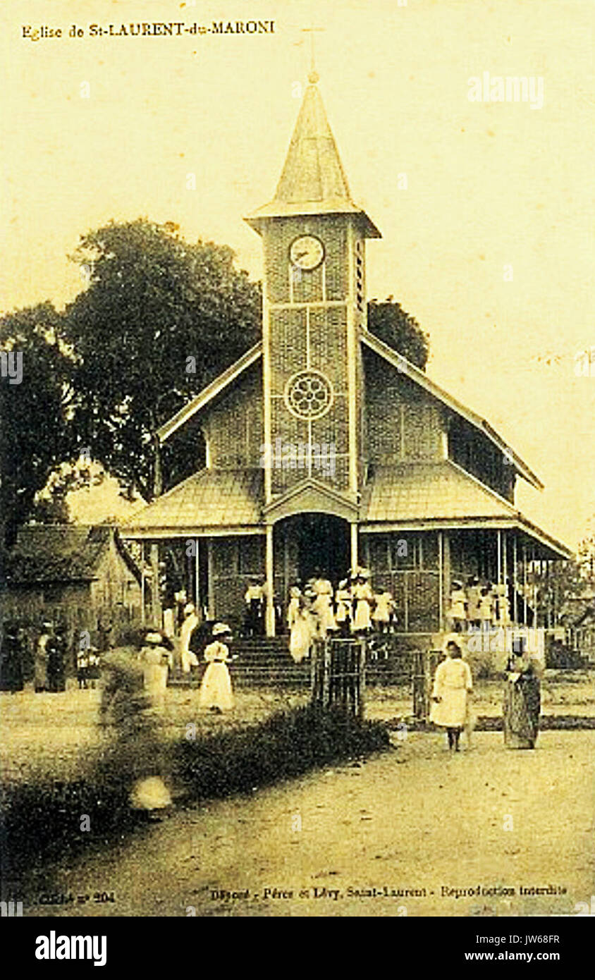 PL Eglise de Saint Laurent du Maroni Banque D'Images