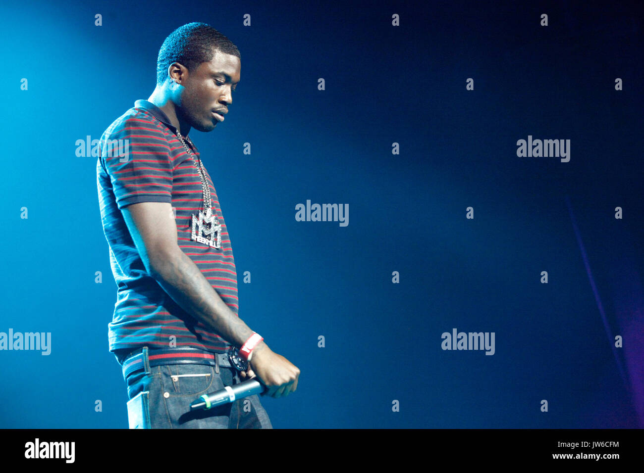 Meek Mil effectuant à 100,3 FM Le Beat Super Jam 2 à la Susquehanna Bank Center à Camden, New Jersey le 19 juin 2011 © Star Shooter / MediaPunchInc Banque D'Images