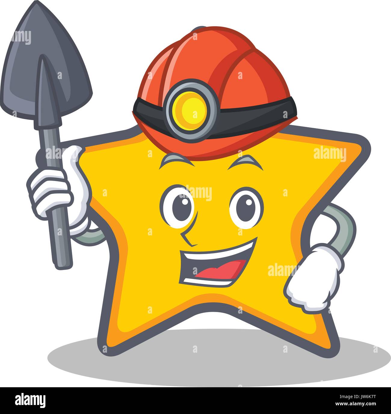 Miner le caractère étoile cartoon style vector illustration Illustration de Vecteur