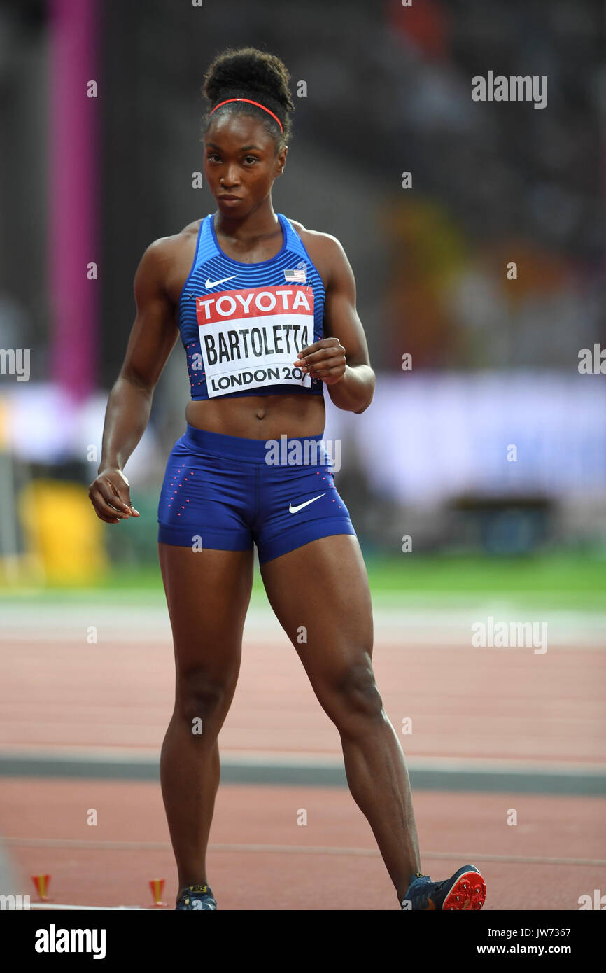 Londres, Royaume-Uni. 11 août 2017. Troisième placé Tianna Bartoletta (USA) chez les femmes de la finale de saut en longueur à la London Stadium, le huitième jour de l'IAAF World Championships London 2017. Crédit : Stephen Chung / Alamy Live News Banque D'Images