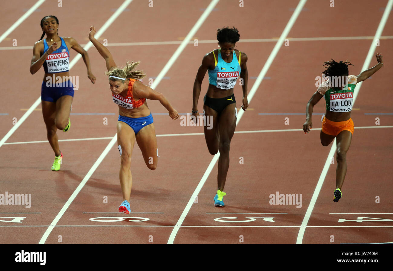 Dafne Schippers gagne 200 mètres 200 mètres dernière finale Championnats du monde d'athlétisme 2017 Stam de Londres, Londres, Angleterre 11 août 2017 Allstar Crédit : photo library/Alamy Live News Banque D'Images