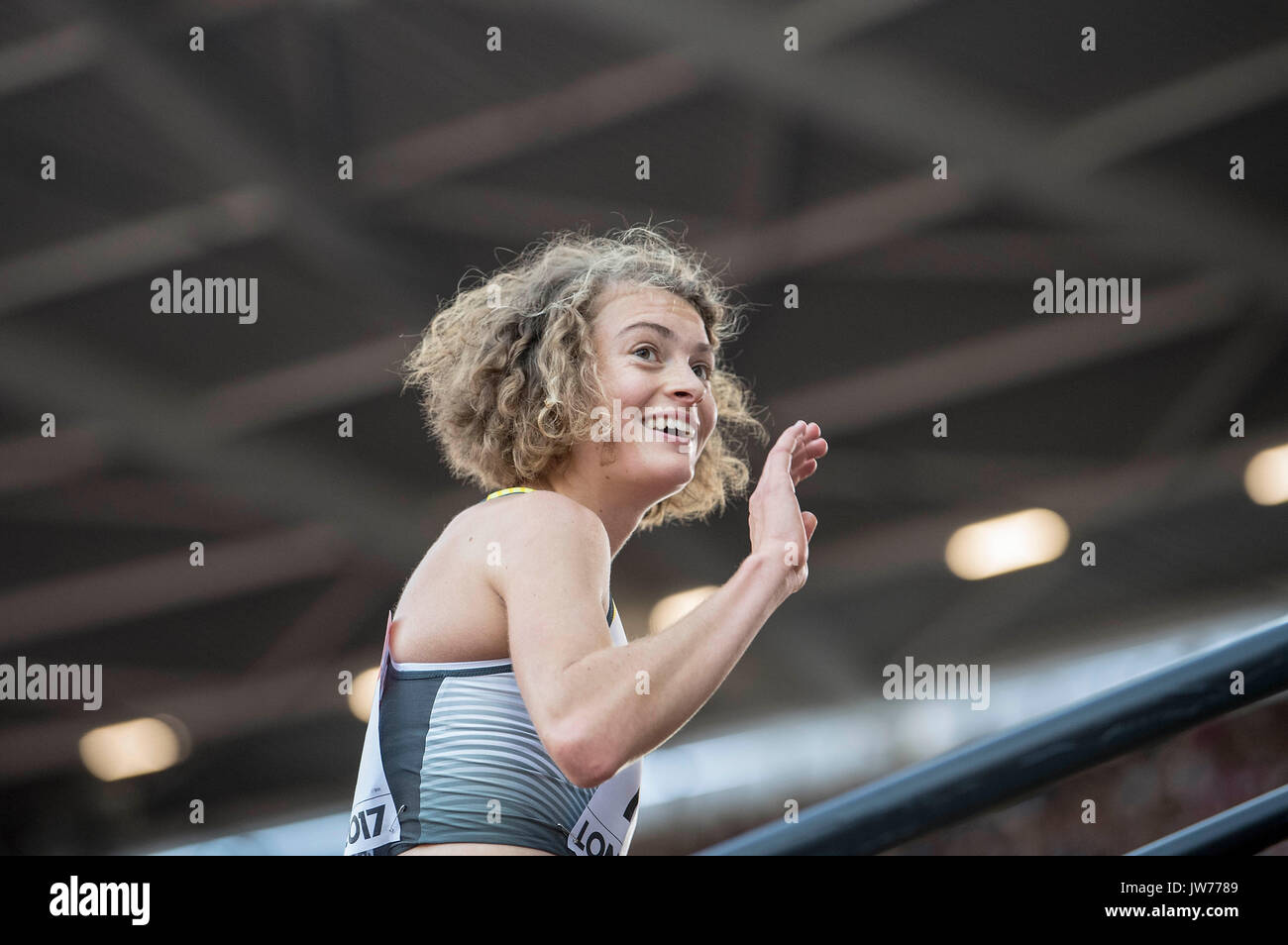 Londres, Grossbritannien. 10 août, 2017. Alina REH, Deutschland, Gestik, geste, 5000m Vorlauf der Frauen, am 10.08.2017 Leichtathletik Weltmeisterschaft 2017 à Londres/ Grossbritannien, vom 04.08. - 13.08.2017. | Verwendung weltweit Credit : dpa/Alamy Live News Banque D'Images