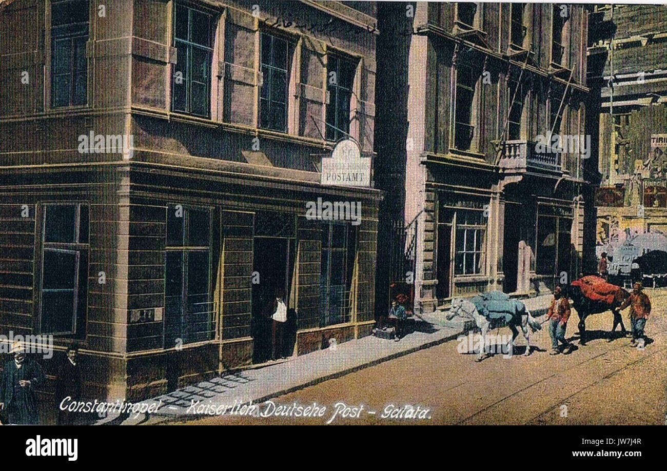 Bureau de poste allemand à Galata, Constantinople Banque D'Images