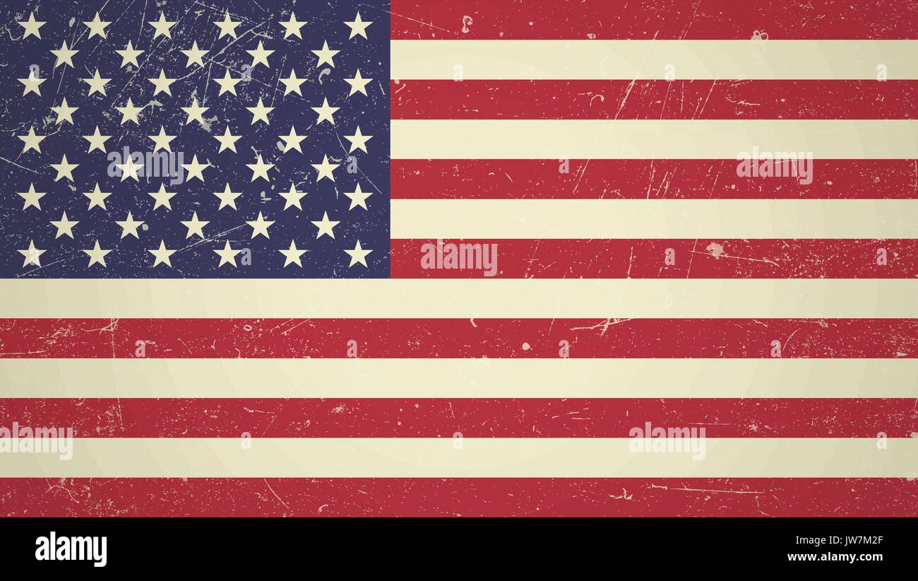 American Vintage drapeau. Illustration de Vecteur
