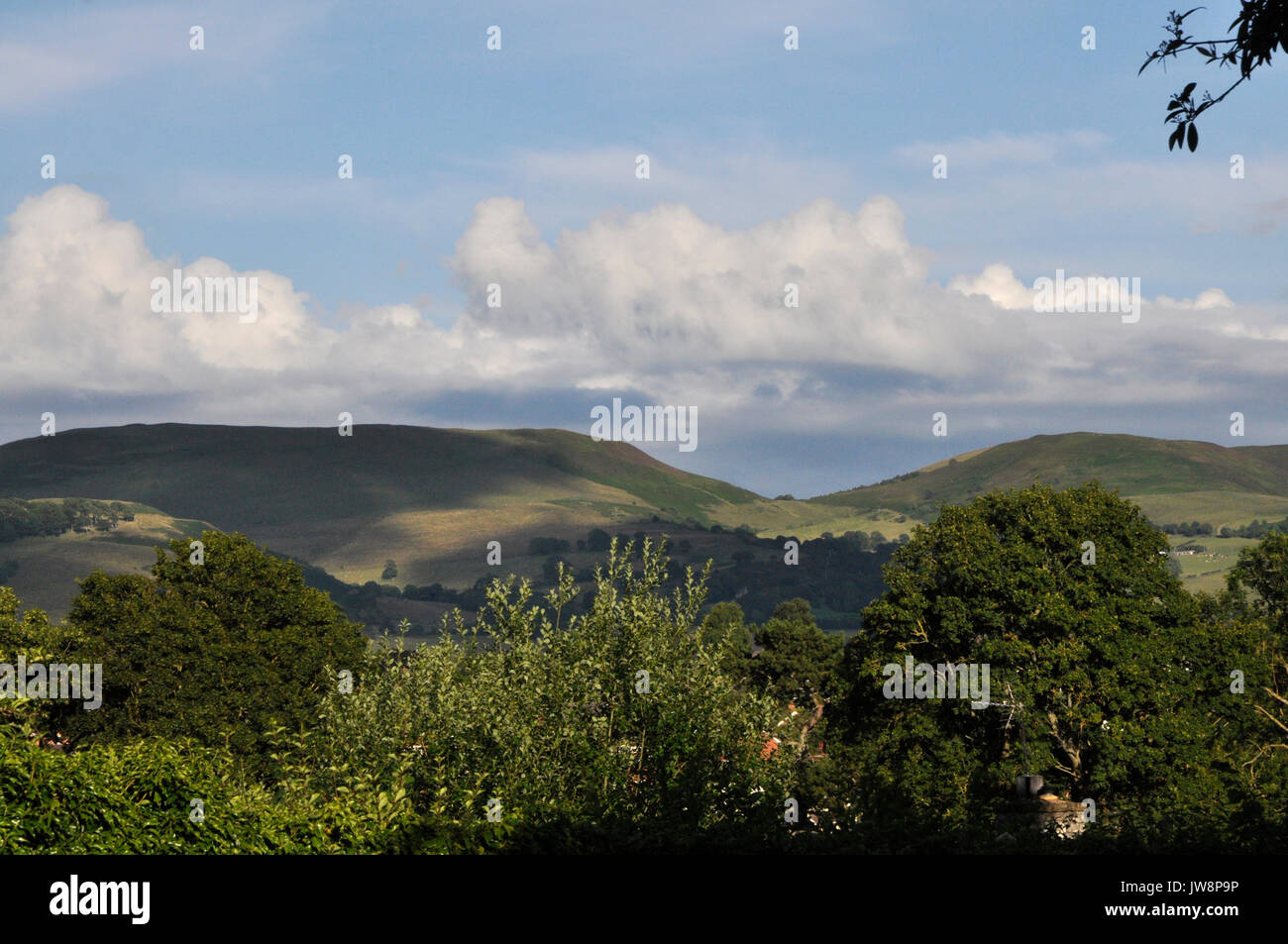 Vue sur les collines de ruthin, Denbighshire, nord du Pays de Galles Banque D'Images