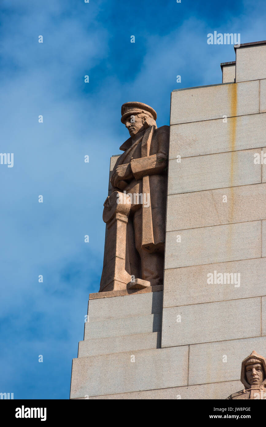 Closeup détail de l'Anzac War Memorial, Hyde Park, Sydney, Nouvelle-Galles du Sud, Australie. Banque D'Images