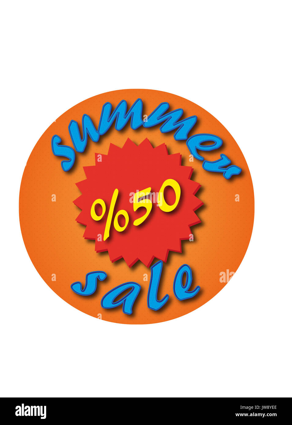 Vente d'été vecteur conception circulaire Banque D'Images