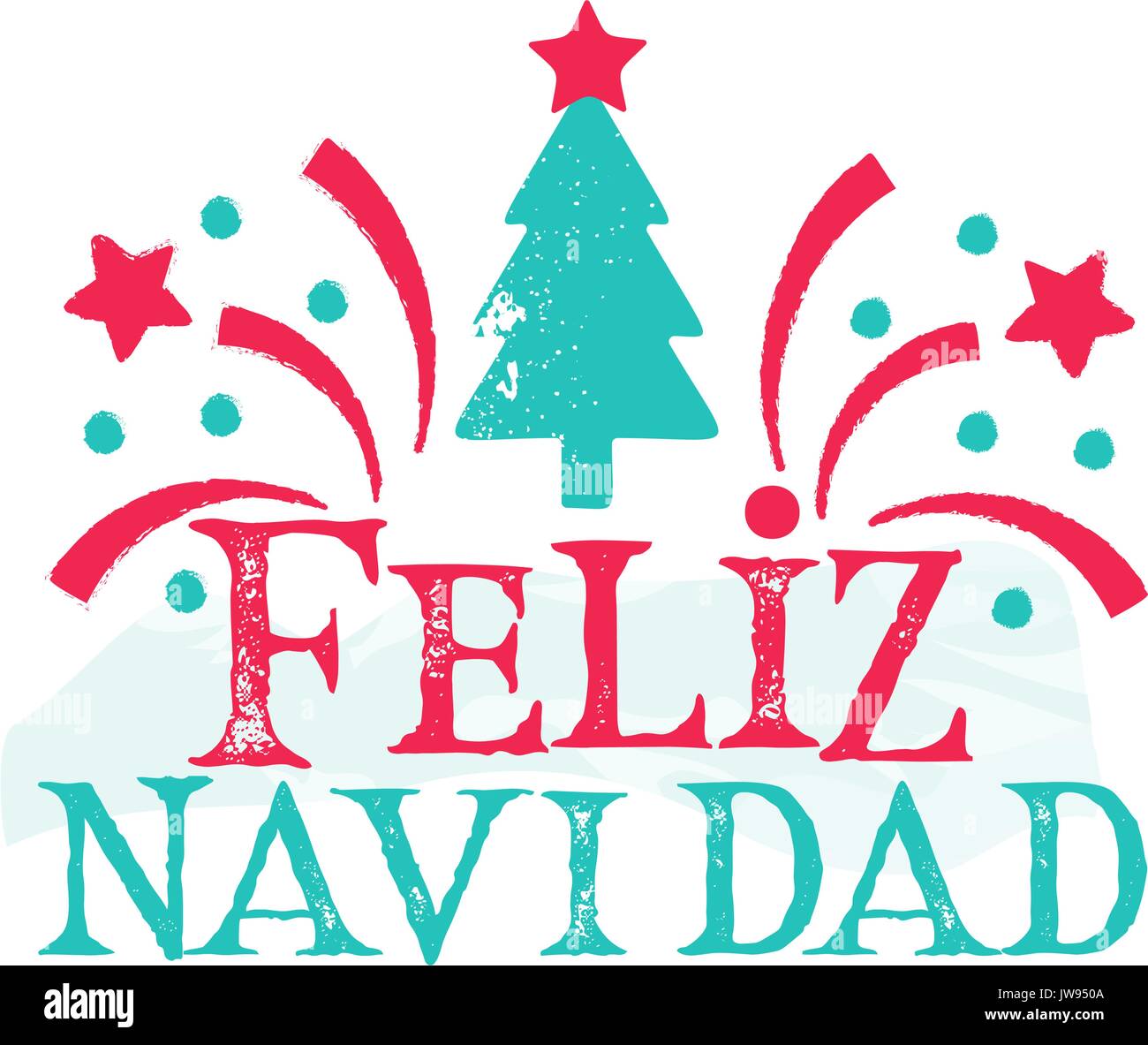 Feliz Navidad Joyeux Noël langue espagnol Image Vectorielle Stock Alamy