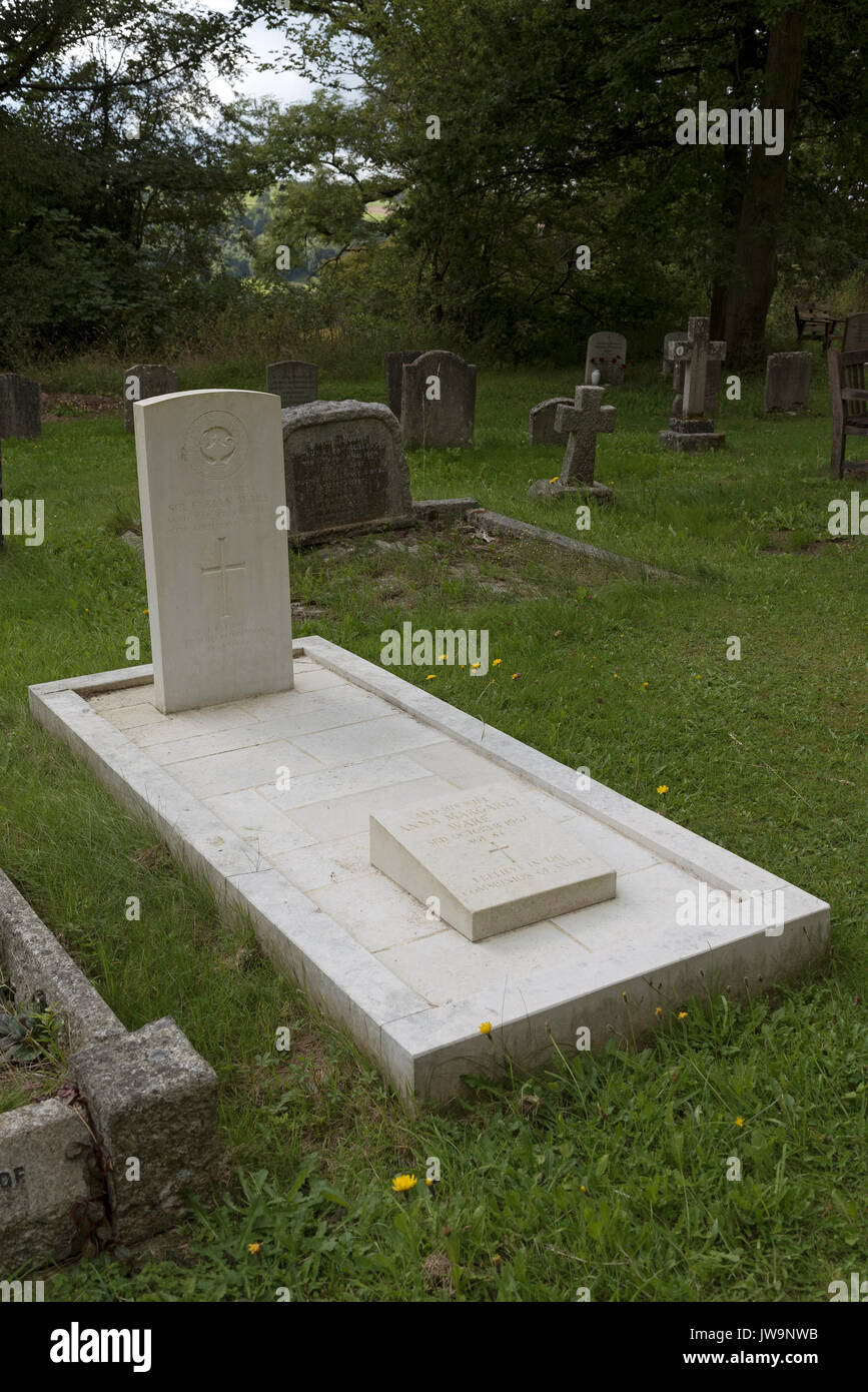 Pierre tombale du Général Sir Fabian Ware dans le cimetière de l'Église, Amberley Gloucestershire England UK. Fondateur de la Commission des sépultures de guerre. Banque D'Images