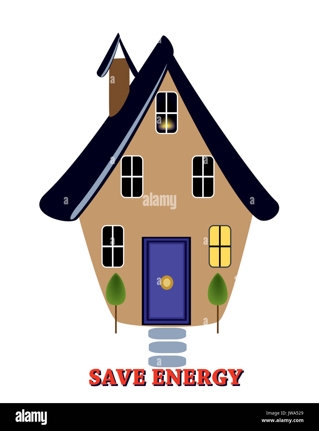 L'économie d'énergie dans chaque foyer - isolé Banque D'Images