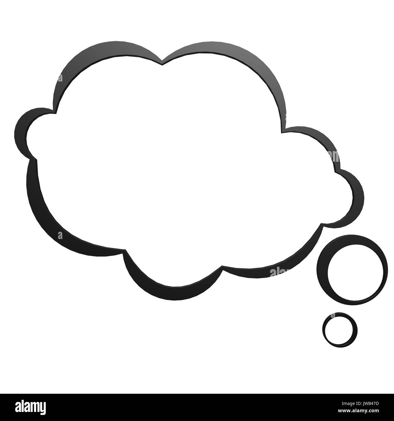 Bulle pensée cartoon image avec hi-res rendus d'art qui pourrait être utilisé pour toute la conception graphique. Banque D'Images