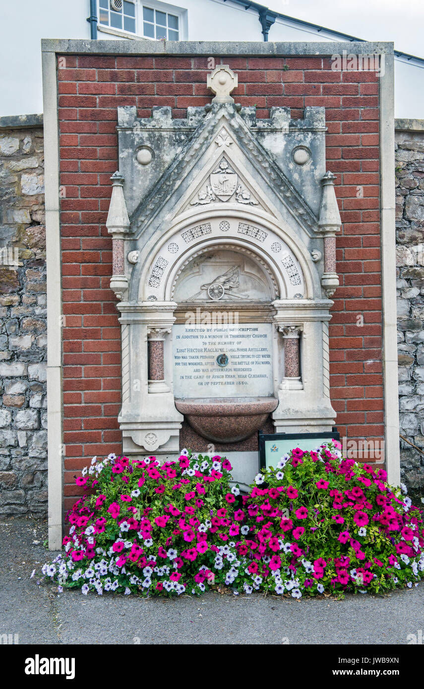 Mémorial Hector Maclaine Castle Street Thornbury Banque D'Images