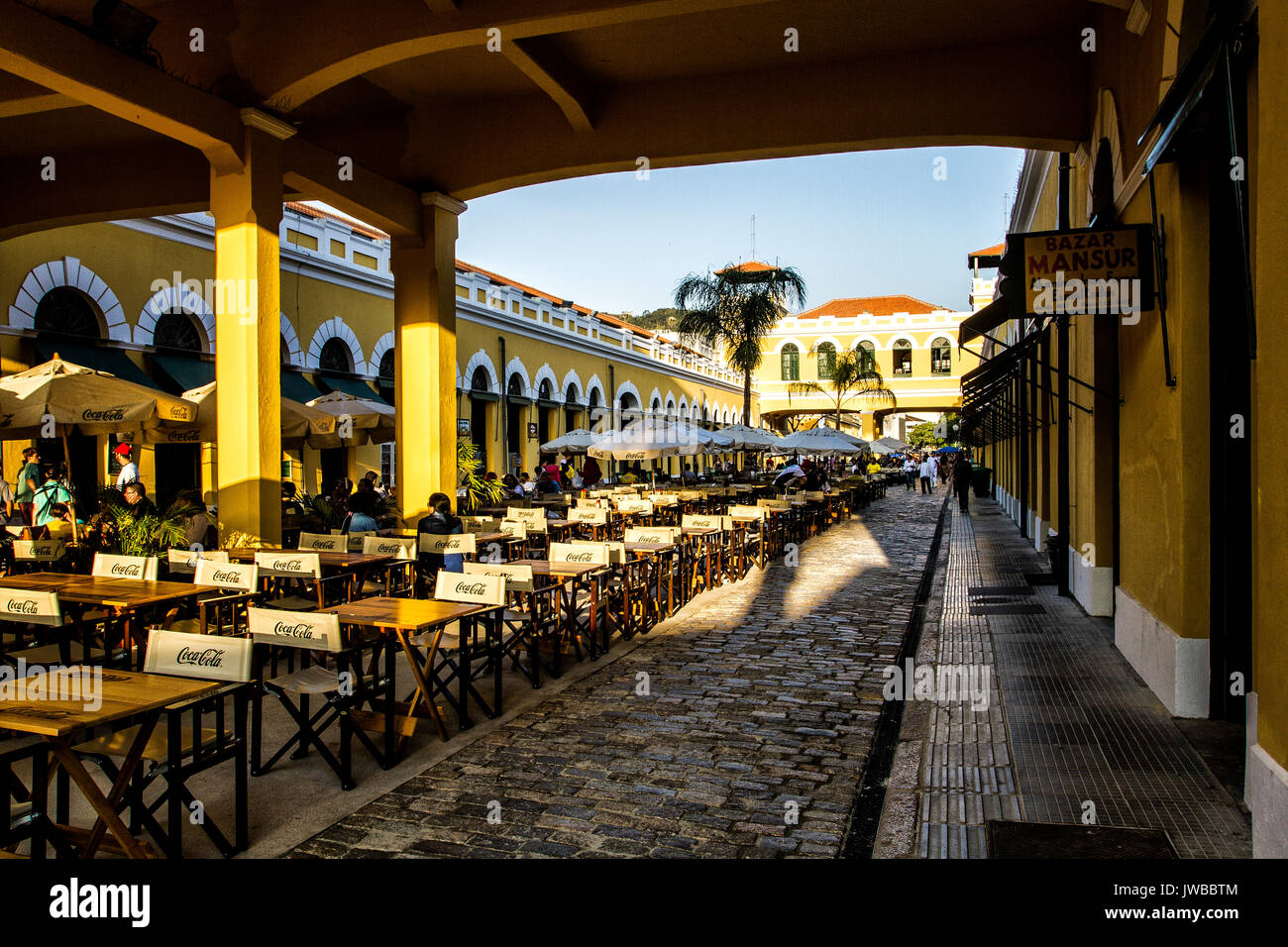 La travée centrale du marché public municipal. Florianopolis, Santa Catarina, Brésil. Banque D'Images