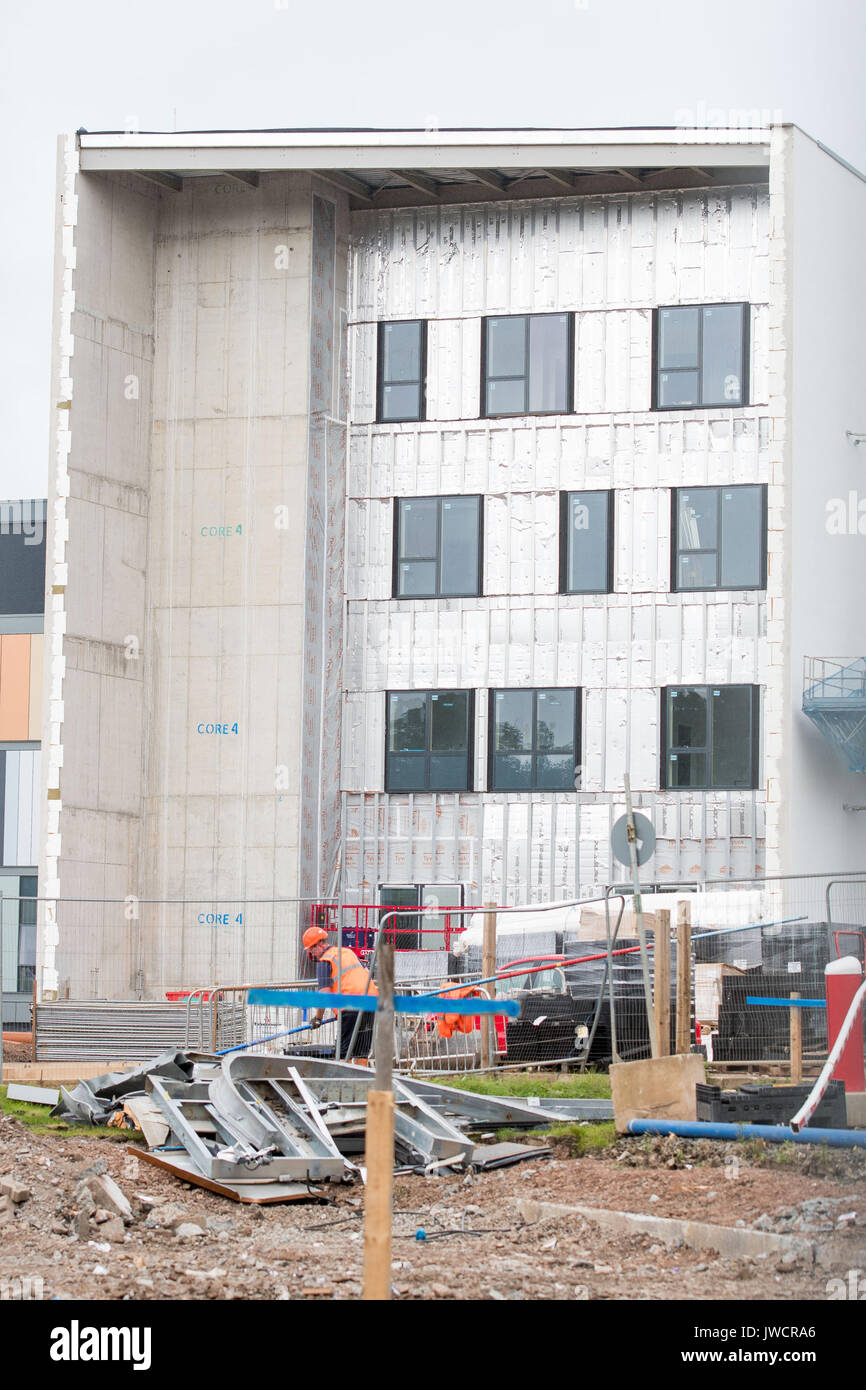 GVs du bâtiment travaux sur le nouveau Royal Hospital for Sick Children à Little France Banque D'Images