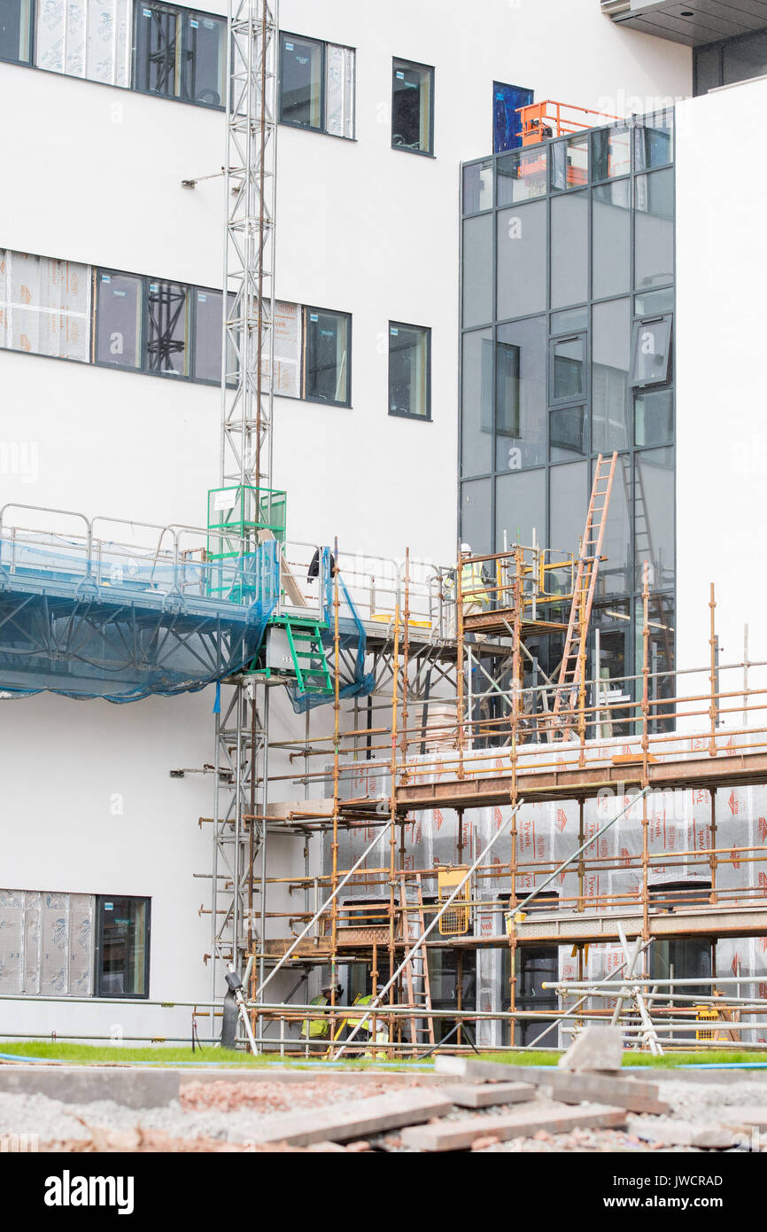 GVs du bâtiment travaux sur le nouveau Royal Hospital for Sick Children à Little France Banque D'Images