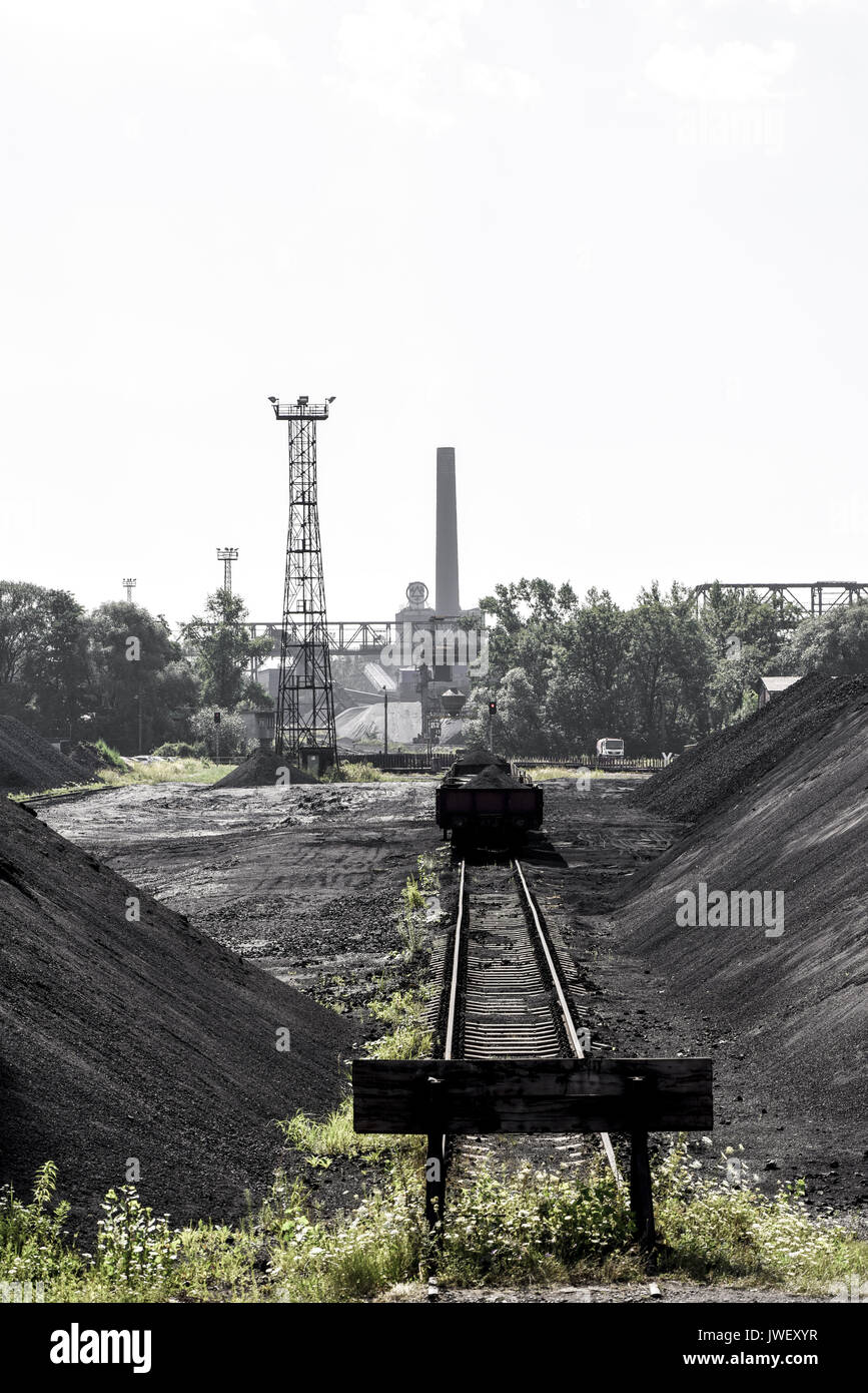 Trinec, centre de l'industrie lourde, l'Moravian-Silesia, République Tchèque Banque D'Images