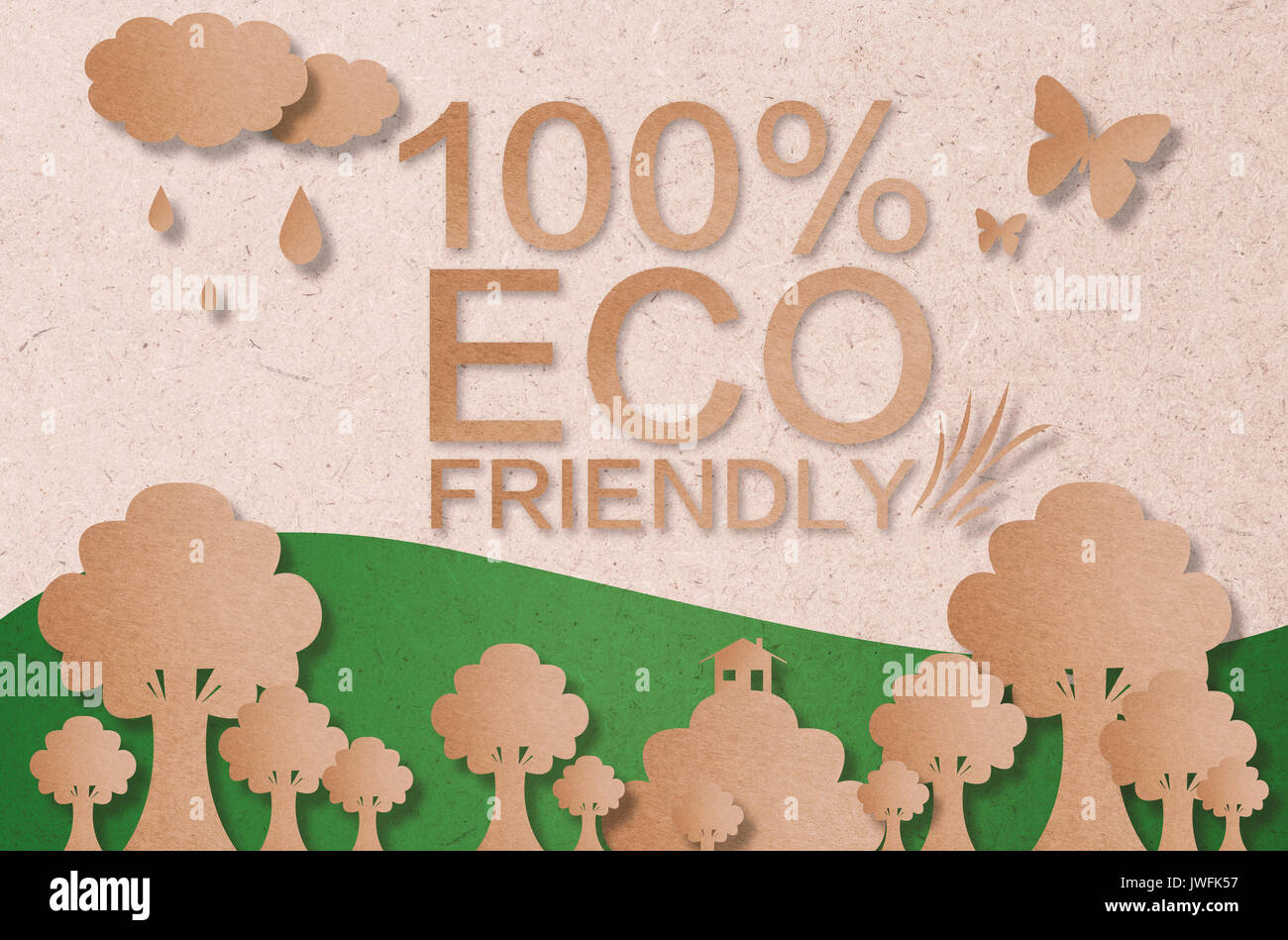 100 % eco friendly concept ou ecology concept Banque D'Images