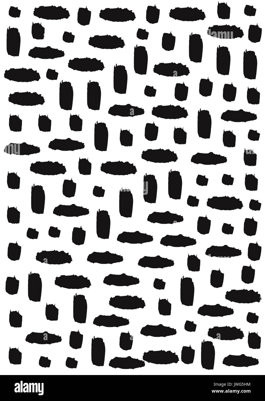 Course à la main noire sur fond blanc. Un modèle utilisé pour le textile, papier peint, papier d'emballage, site web Banque D'Images