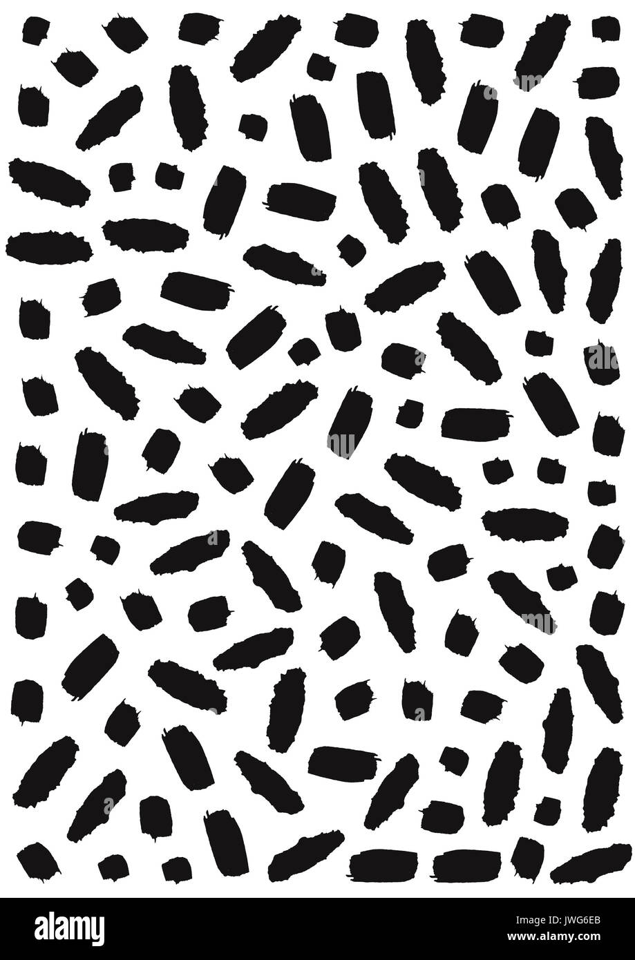 Course à la main noire sur fond blanc. Un modèle utilisé pour le textile, papier peint, papier d'emballage, site web Banque D'Images