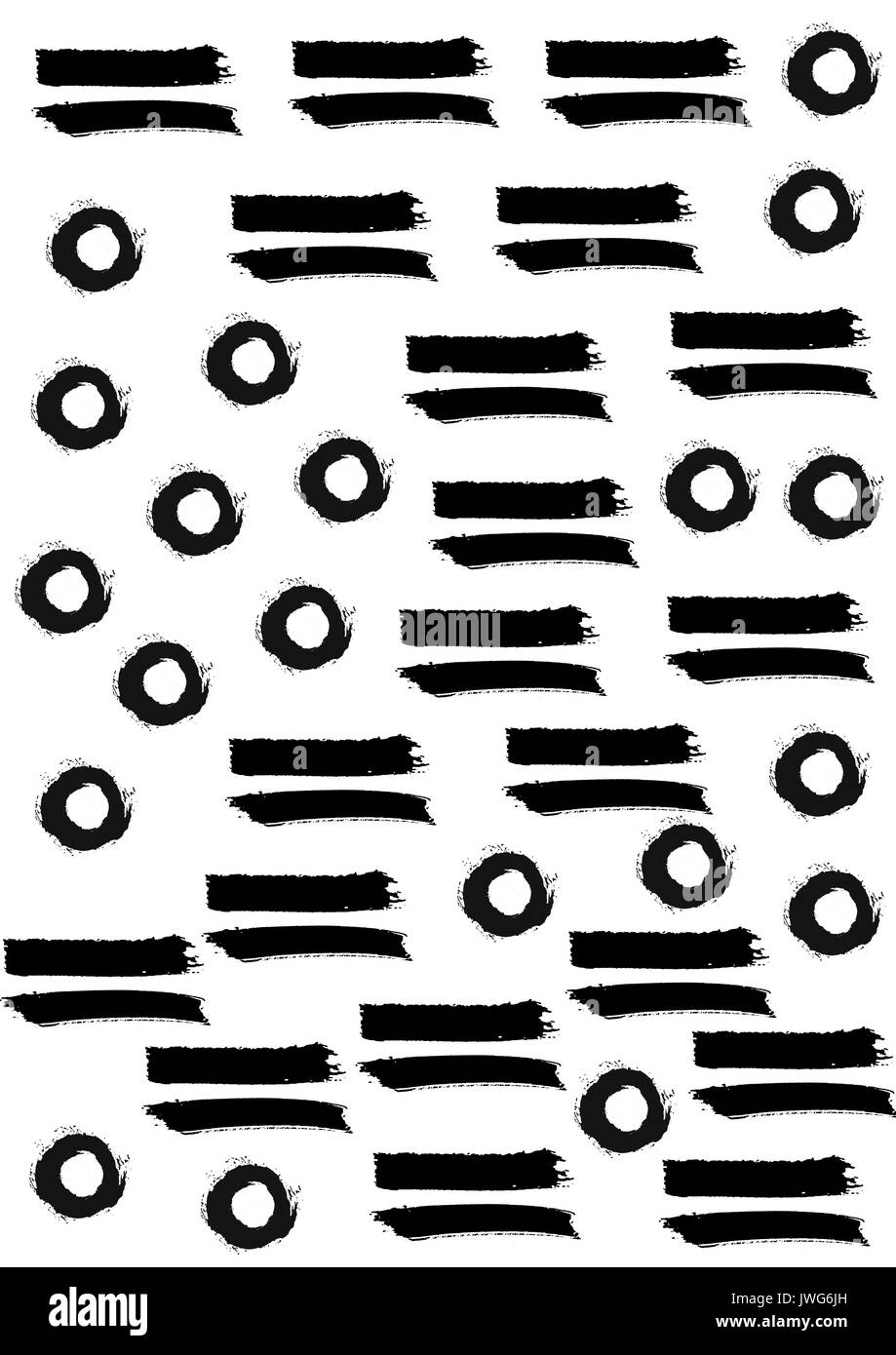 Course à la main noire sur fond blanc. Un modèle utilisé pour le textile, papier peint, papier d'emballage, site web Banque D'Images