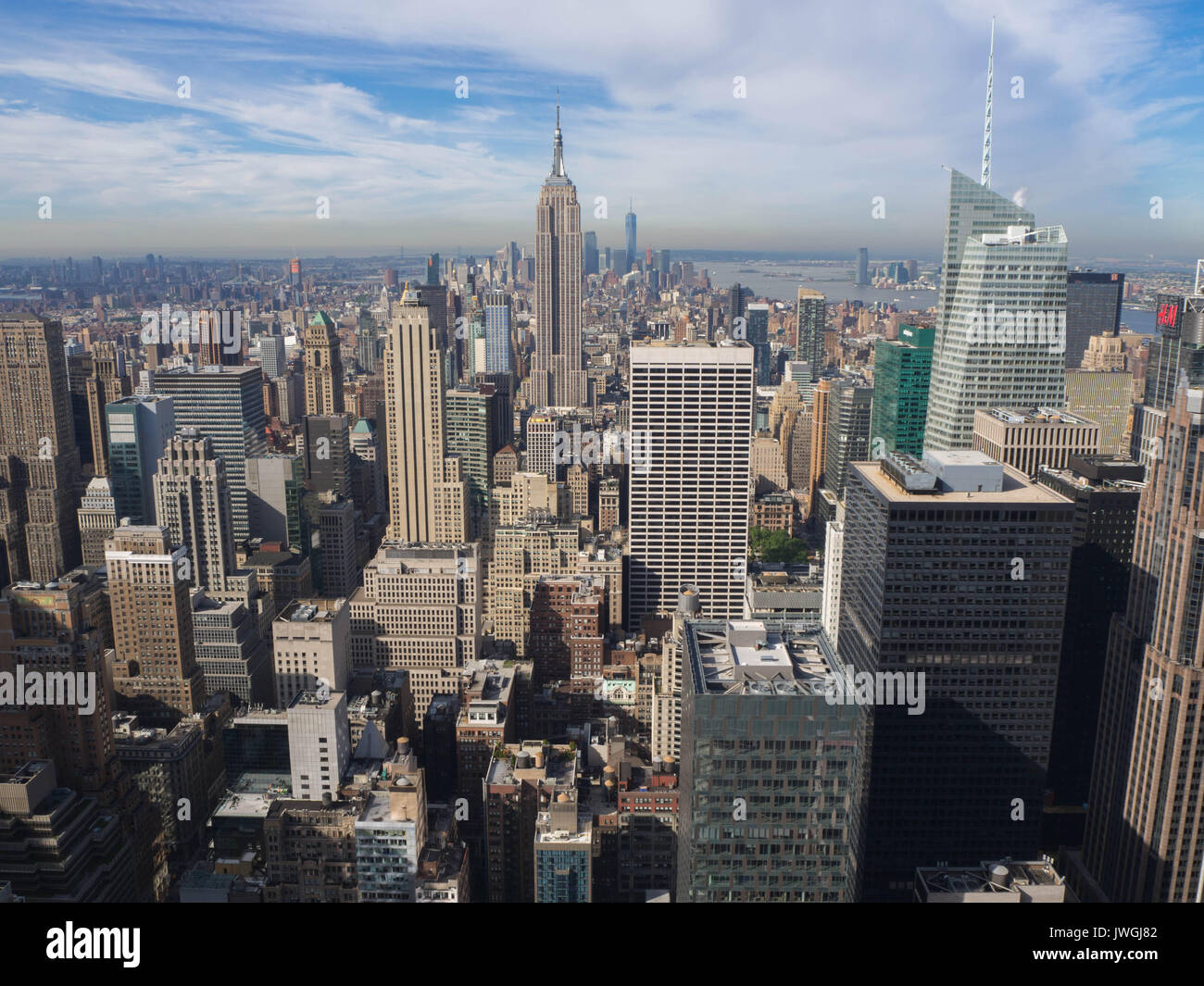 Vue depuis la tour de Rockefeller, New York Banque D'Images