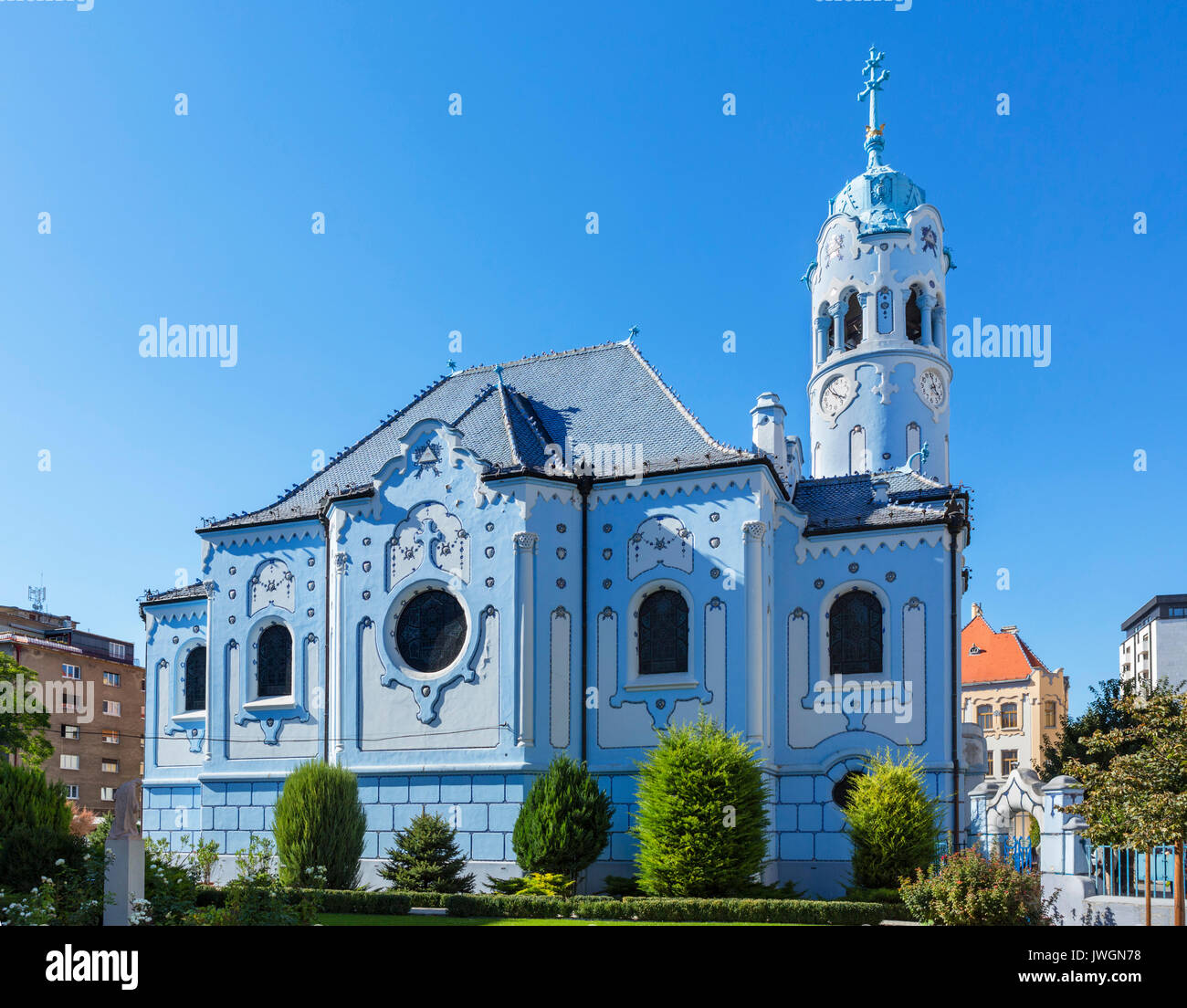 L'Église bleue (Église de Saint Elizabeth), Bratislava, Slovaquie Banque D'Images