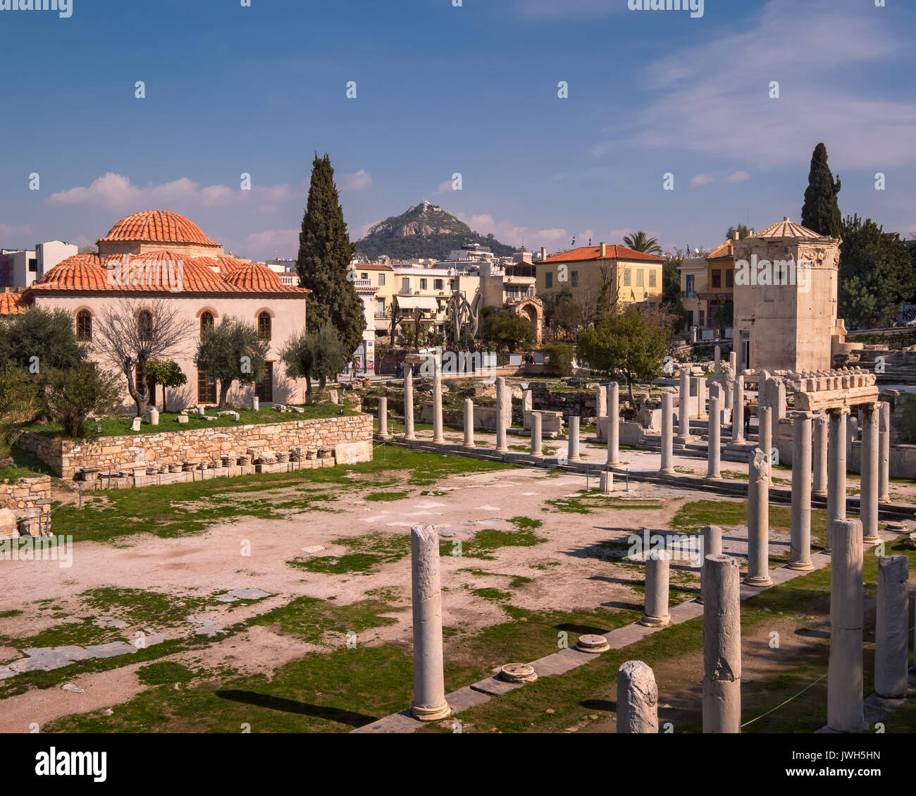 Tour des Vents et l'Agora romaine d'Athènes, Grèce Banque D'Images