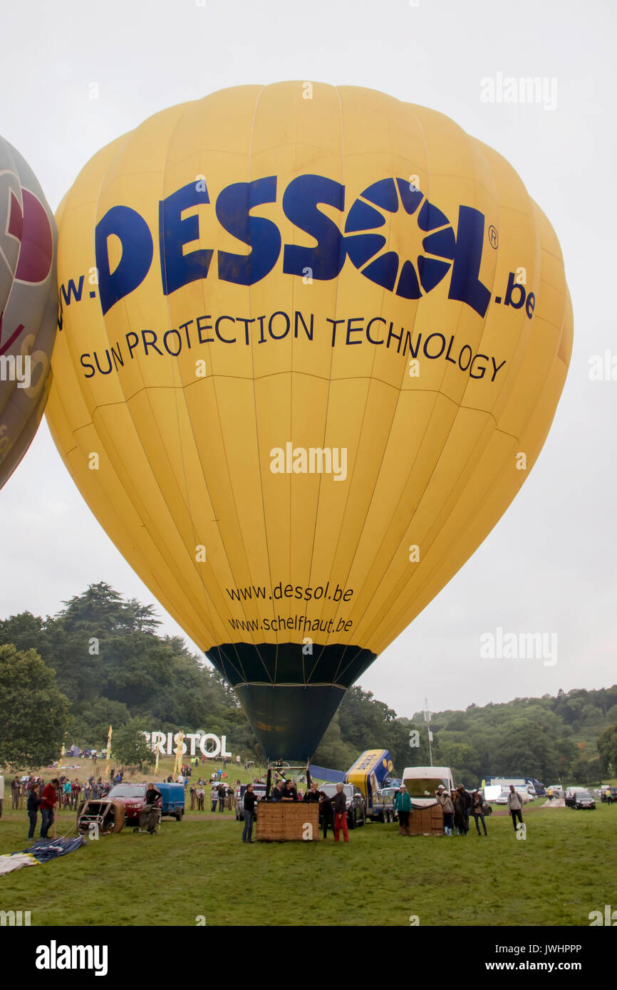 OO-BXJ Cameron N-60 de Dessol Protection solaire à Bristol International Balloon Fiesta 2017 tenue à Ashton Court Estate à Bristol, Angleterre. Banque D'Images