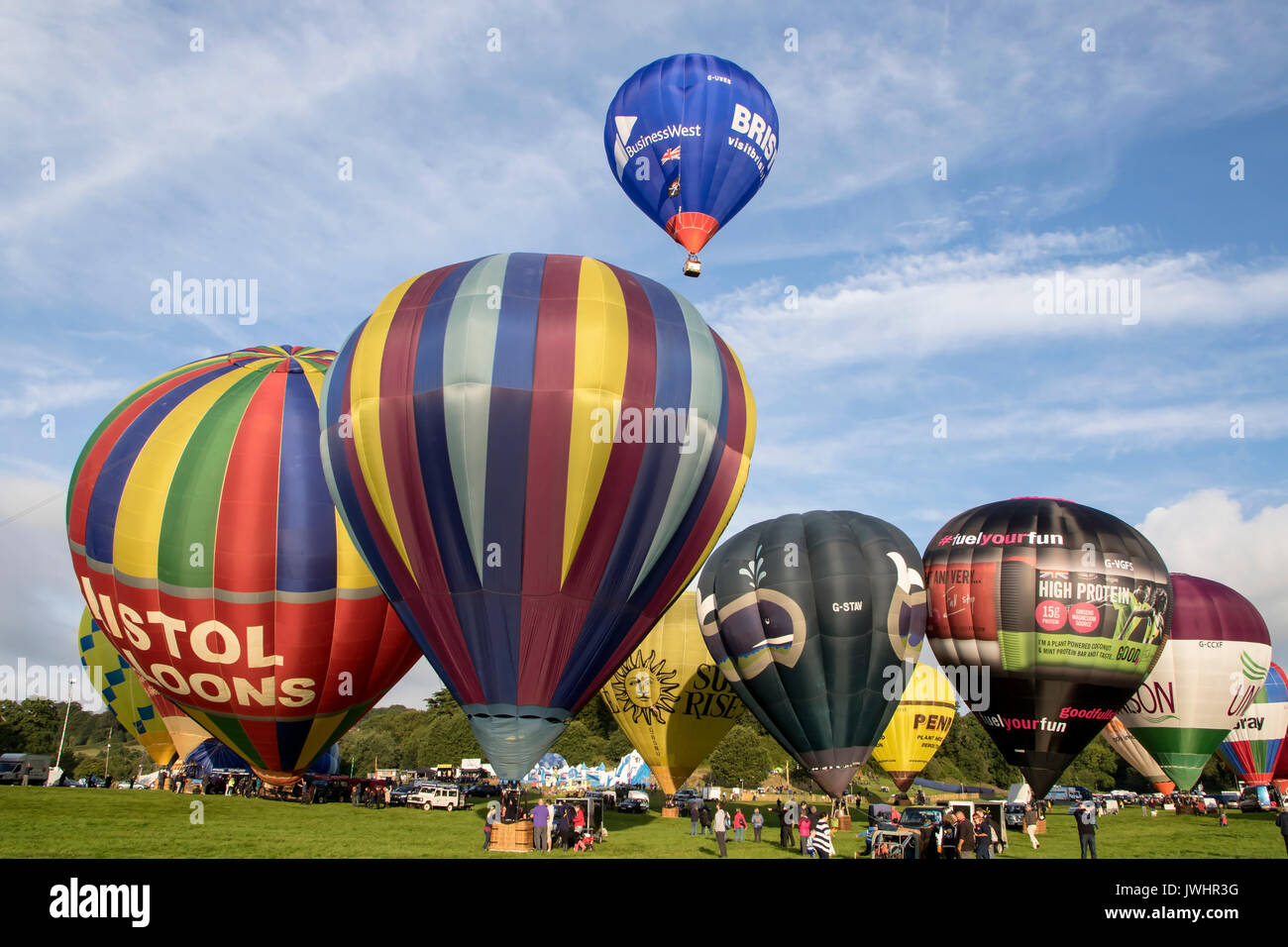 Bristol International Balloon Fiesta 2017 tenue à Ashton Court Estate à Bristol, Angleterre. Banque D'Images