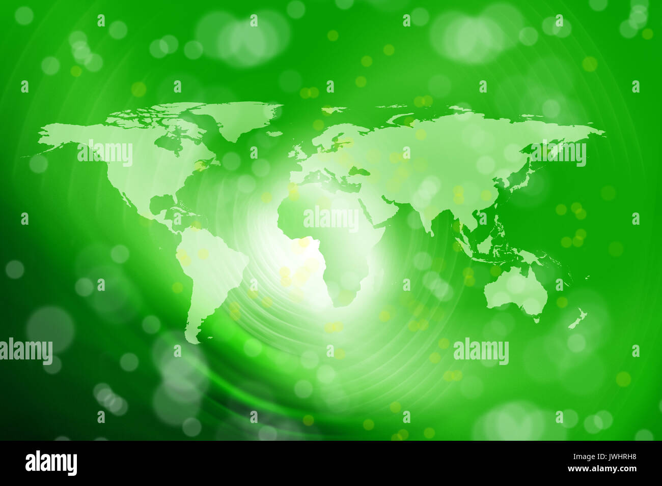 Image d'arrière-plan d'abstract lights et carte du monde de la manipulation. Carte du monde de la NASA en couches de l'image et utilisée ; www.nasa.gov , https://www.flickr.com/photos/gs Banque D'Images