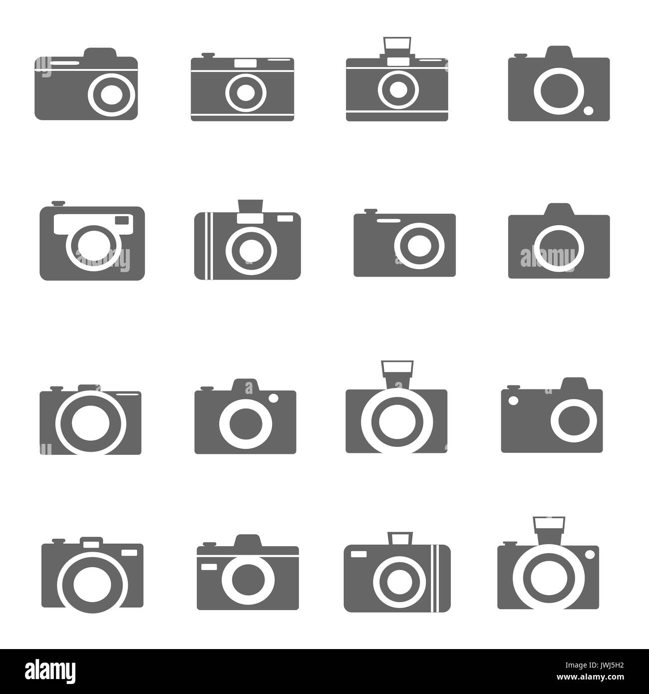 Les icônes d'appareil photo vector Banque D'Images