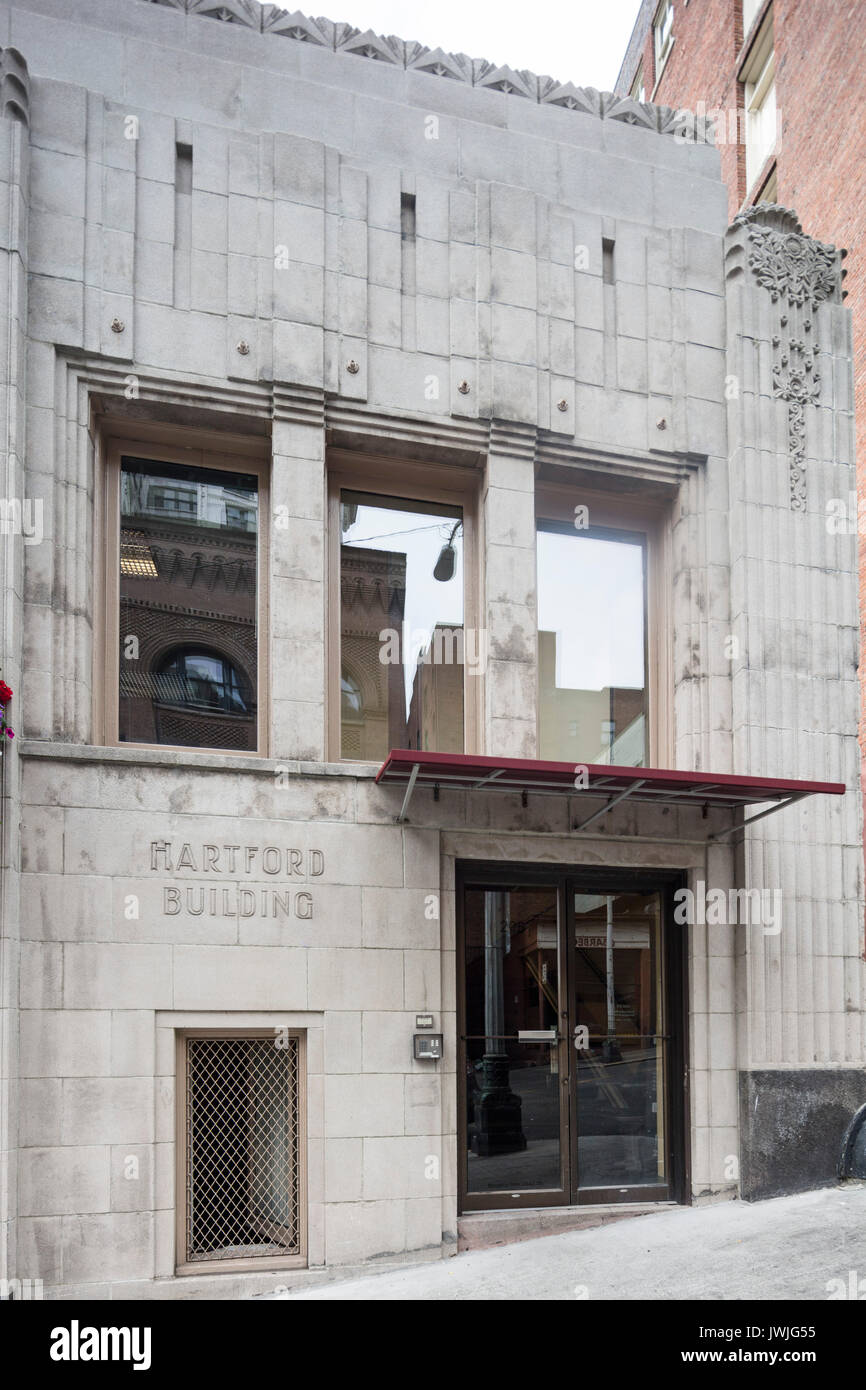 Bâtiment art déco du centre-ville de Hartford, Seattle, WA, USA Banque D'Images