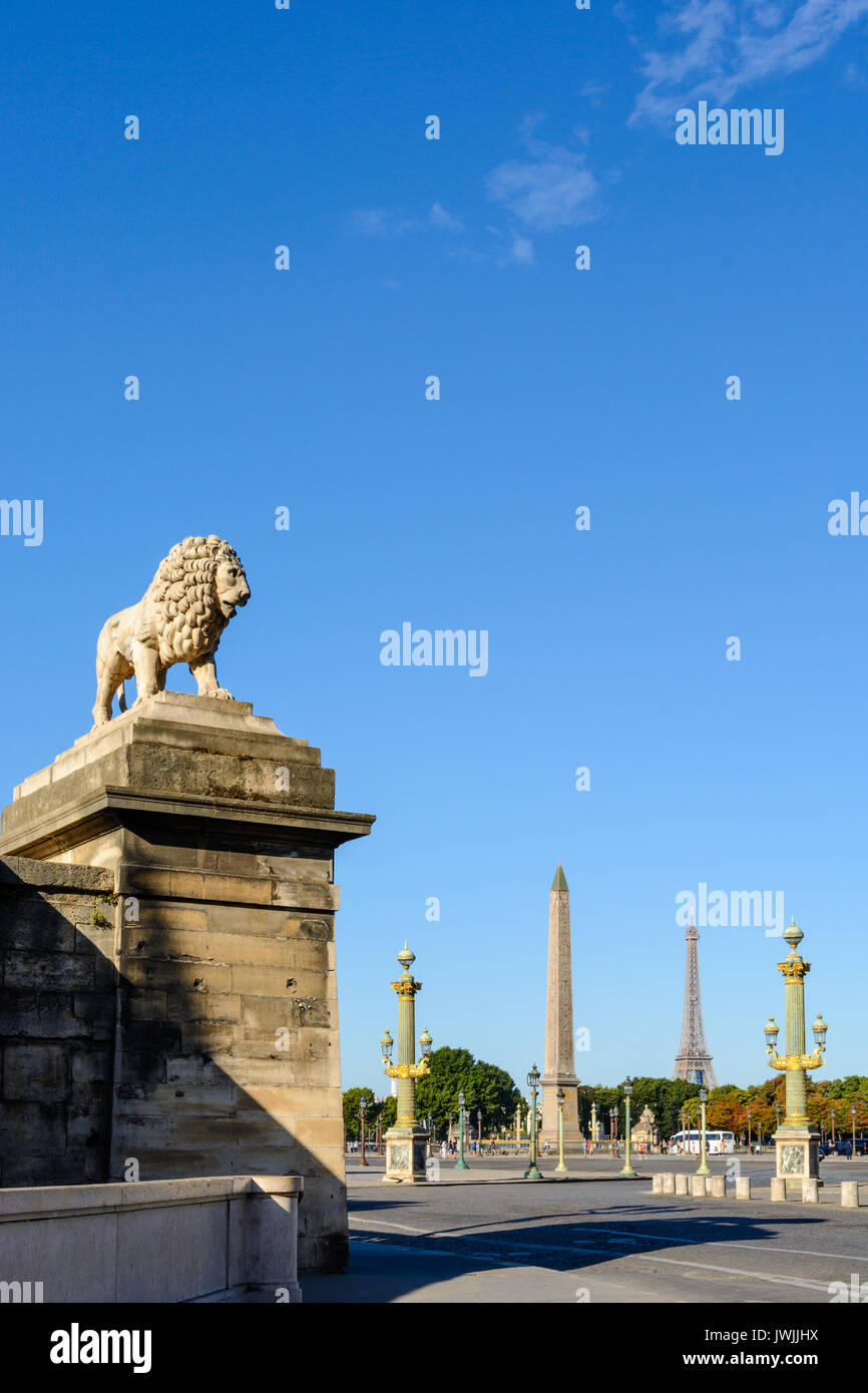 Jardin des Tuileries in Paris, looking towards the Luxor Obelisk at