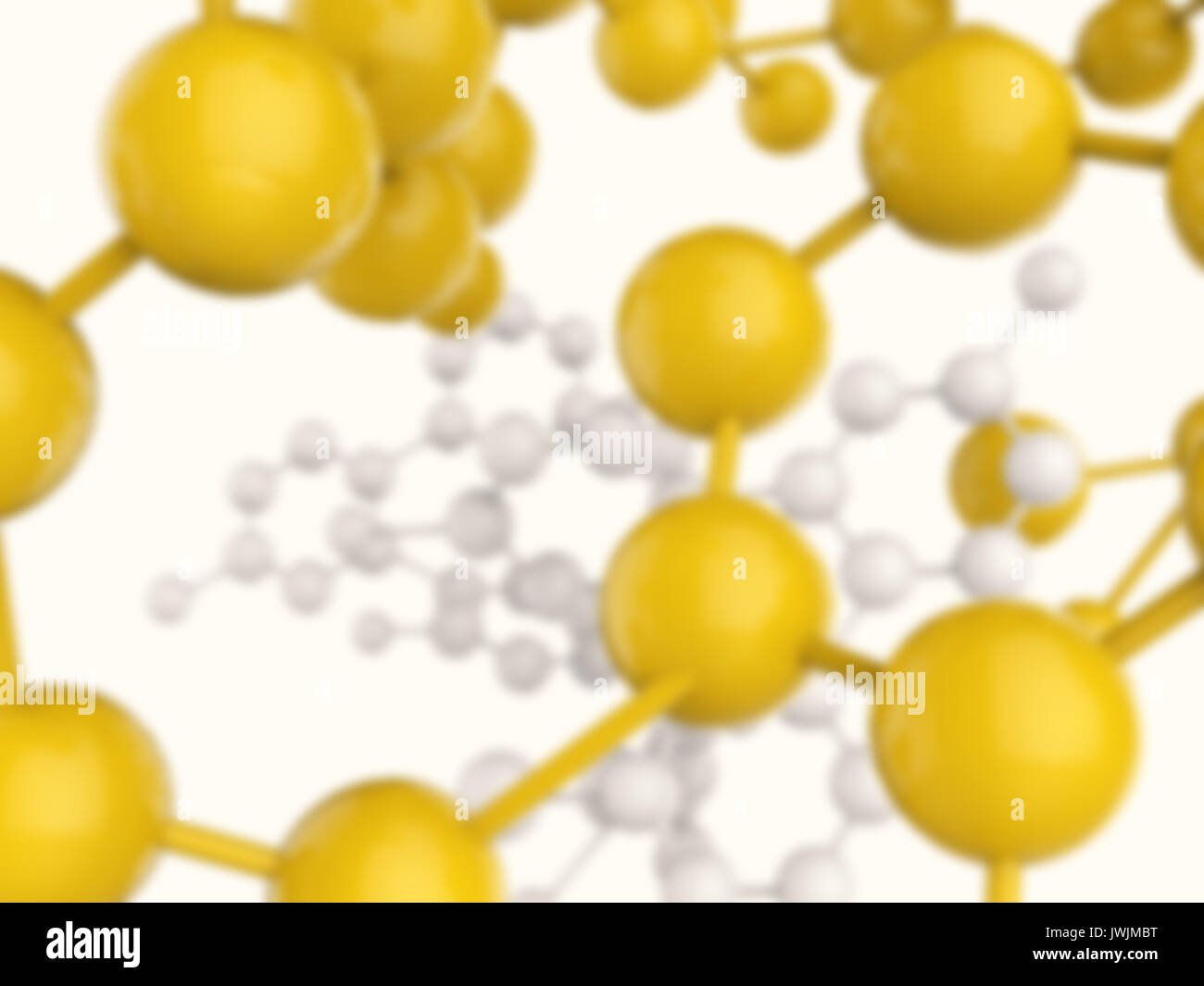 Le rendu 3D structure molécule circulaire floue Banque D'Images