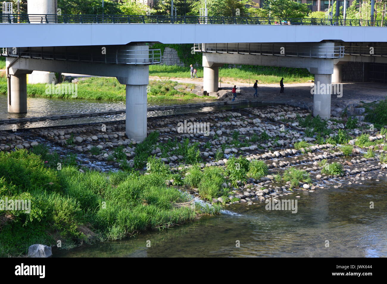 La rivière de Séoul Banque D'Images