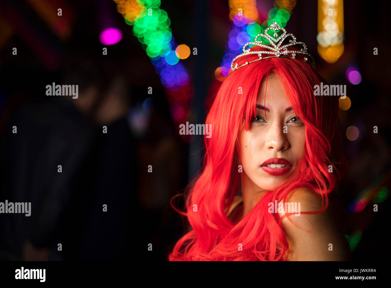 Santa Monica Boulevard le samedi 6/10/2017, juste en dehors de la LA Pride Festival. Banque D'Images