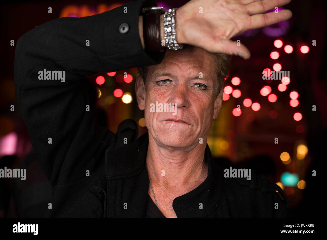 Santa Monica Boulevard le samedi 6/10/2017, juste en dehors de la LA Pride Festival. Banque D'Images