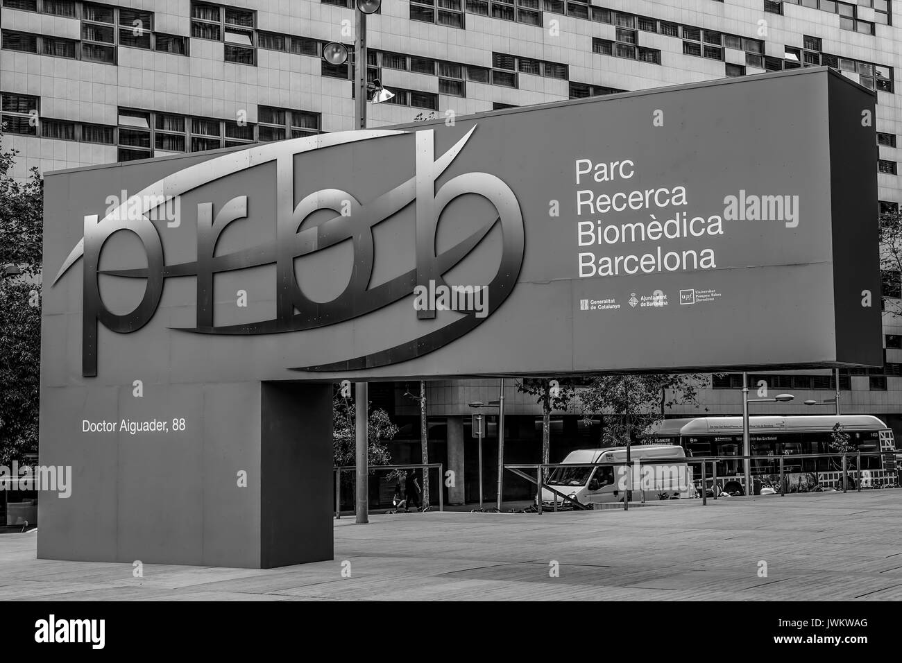 PRBB - construction Centre de recherche biomédicale d'Barcelona - BARCELONE / ESPAGNE - 2 OCTOBRE 2016 Banque D'Images