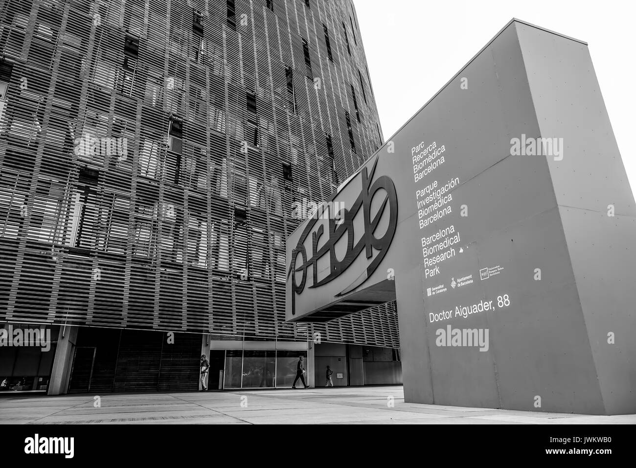La recherche biomédicale Park Barcelona PRBB - Construction / BARCELONE ESPAGNE - Octobre 2, 2016 Banque D'Images