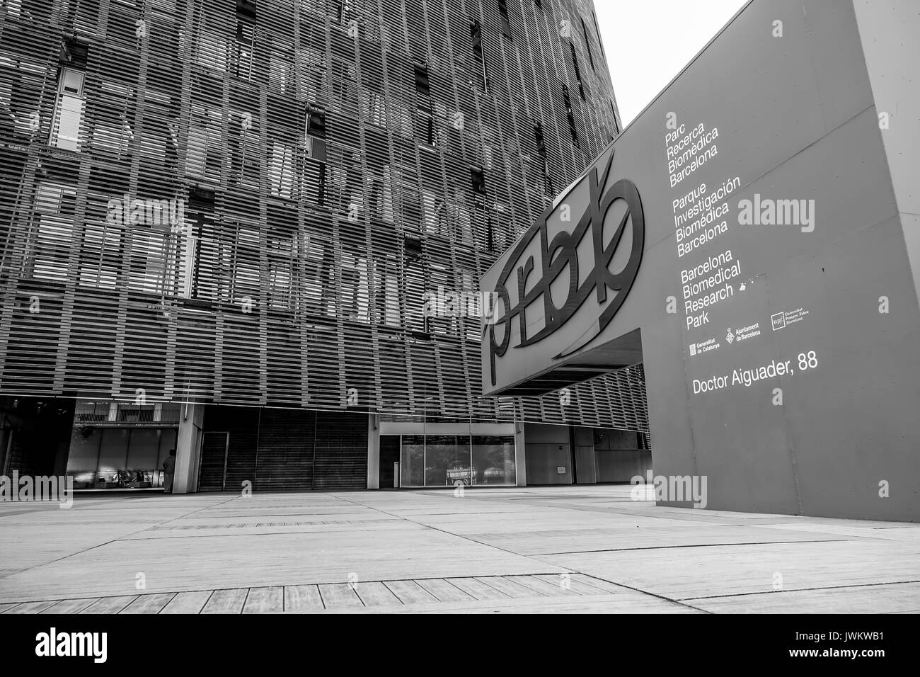 PRBB - construction Centre de recherche biomédicale d'Barcelona - BARCELONE / ESPAGNE - 2 OCTOBRE 2016 Banque D'Images