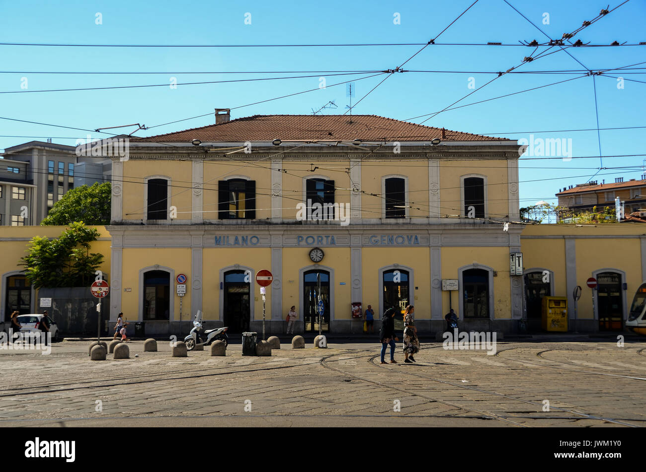 La gare ferroviaire de Porta Genova Milano Banque D'Images