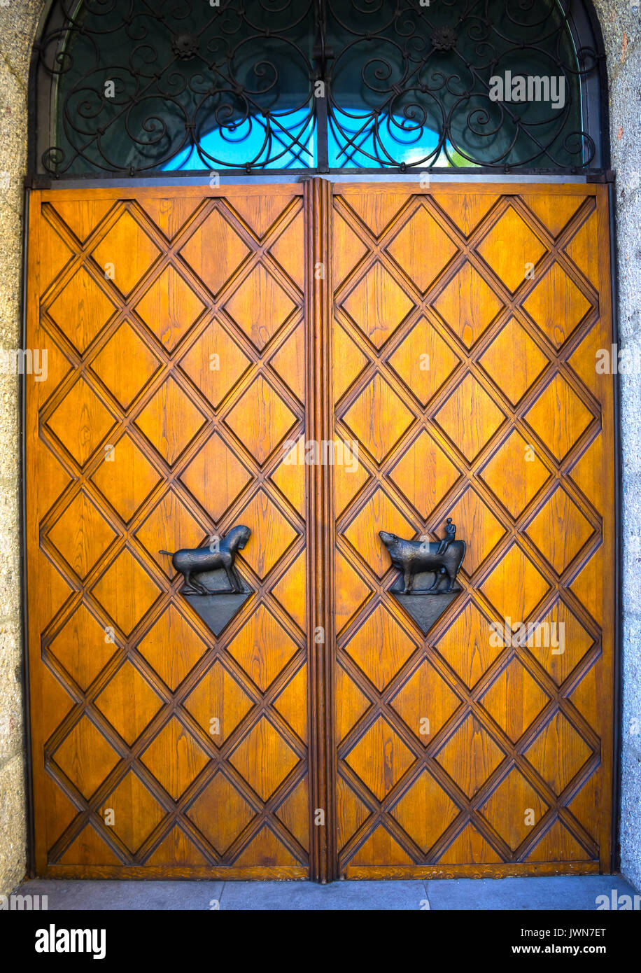 Une ancienne porte d'entrée à Salzbourg, en Autriche. Banque D'Images